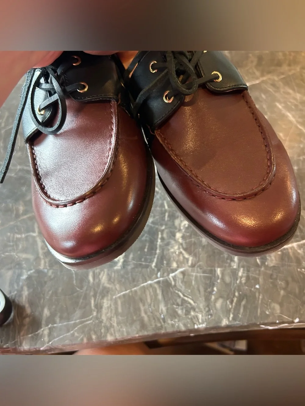 J. Crew Boat Shoes in Leather Loafers Brown / Black Women’s Size 8 CL502